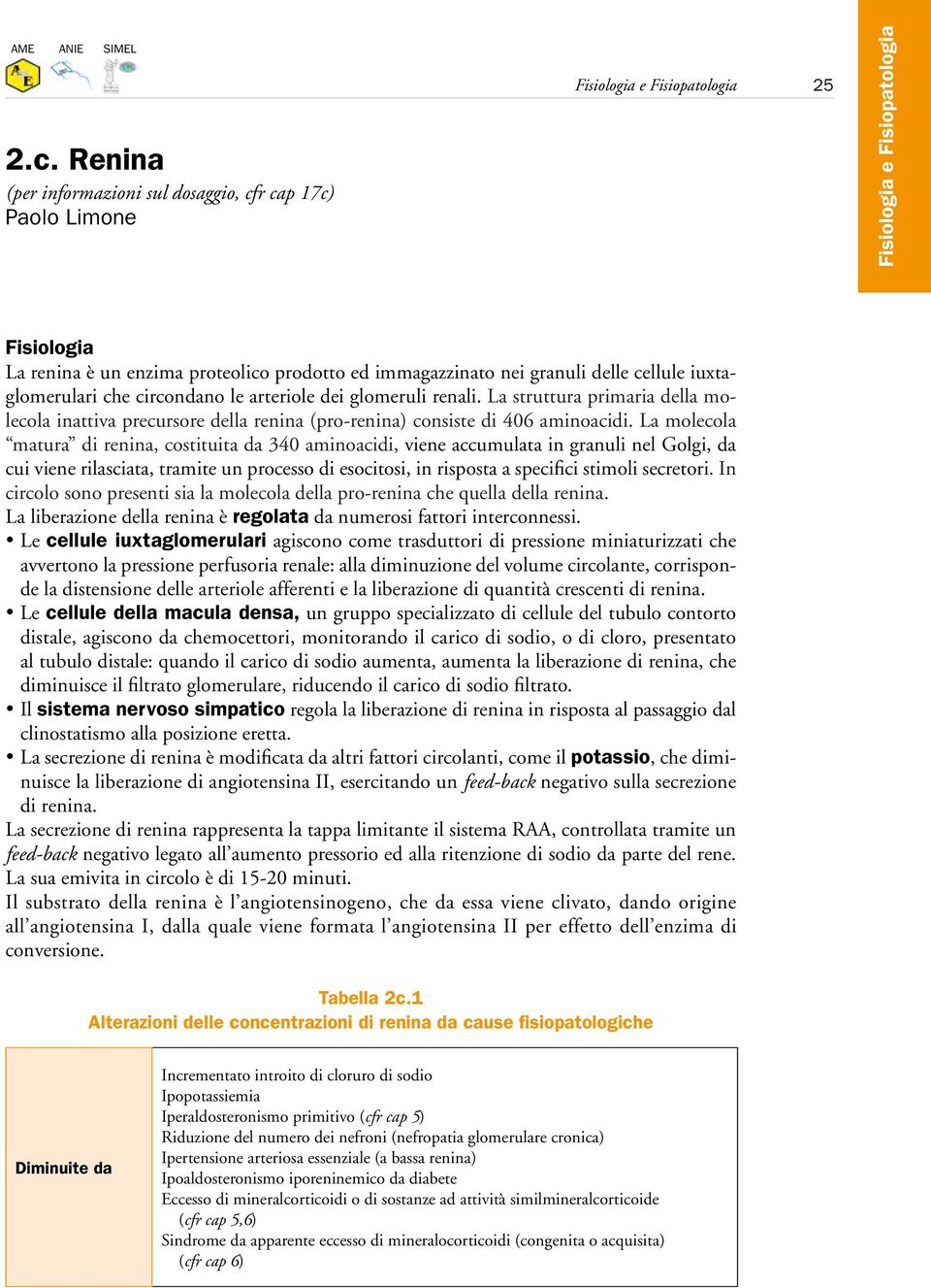 arteriole dei glomeruli renali. La struttura primaria della molecola inattiva precursore della renina (pro-renina) consiste di 406 aminoacidi.