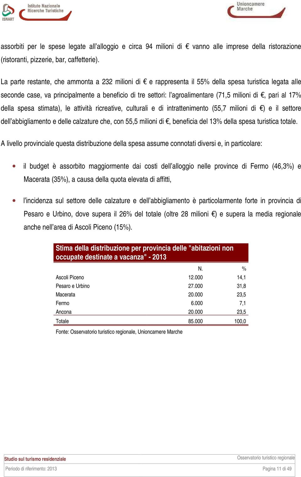 pari al 17% della spesa stimata), le attività ricreative, culturali e di intrattenimento (55,7 milioni di ) e il settore dell abbigliamento e delle calzature che, con 55,5 milioni di, beneficia del