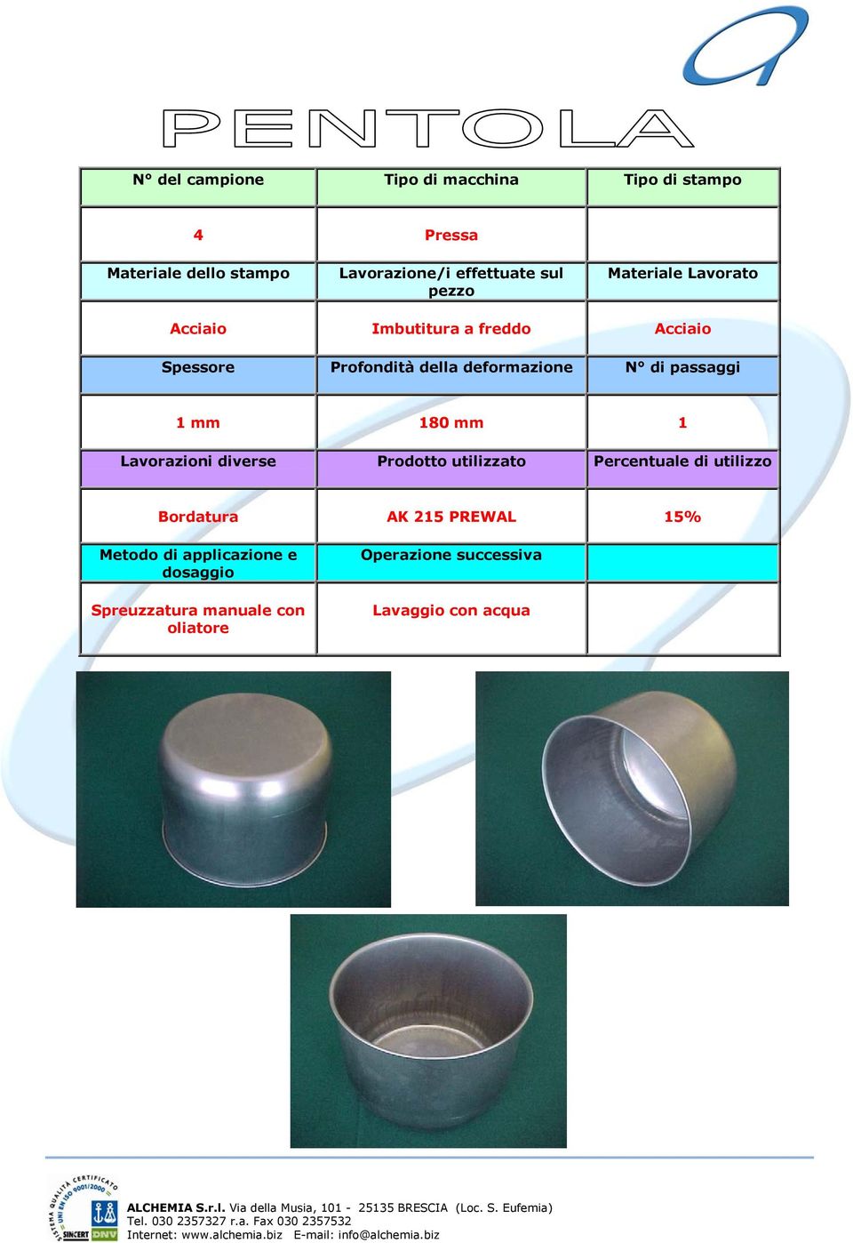 Bordatura AK 215 PREWAL 15%