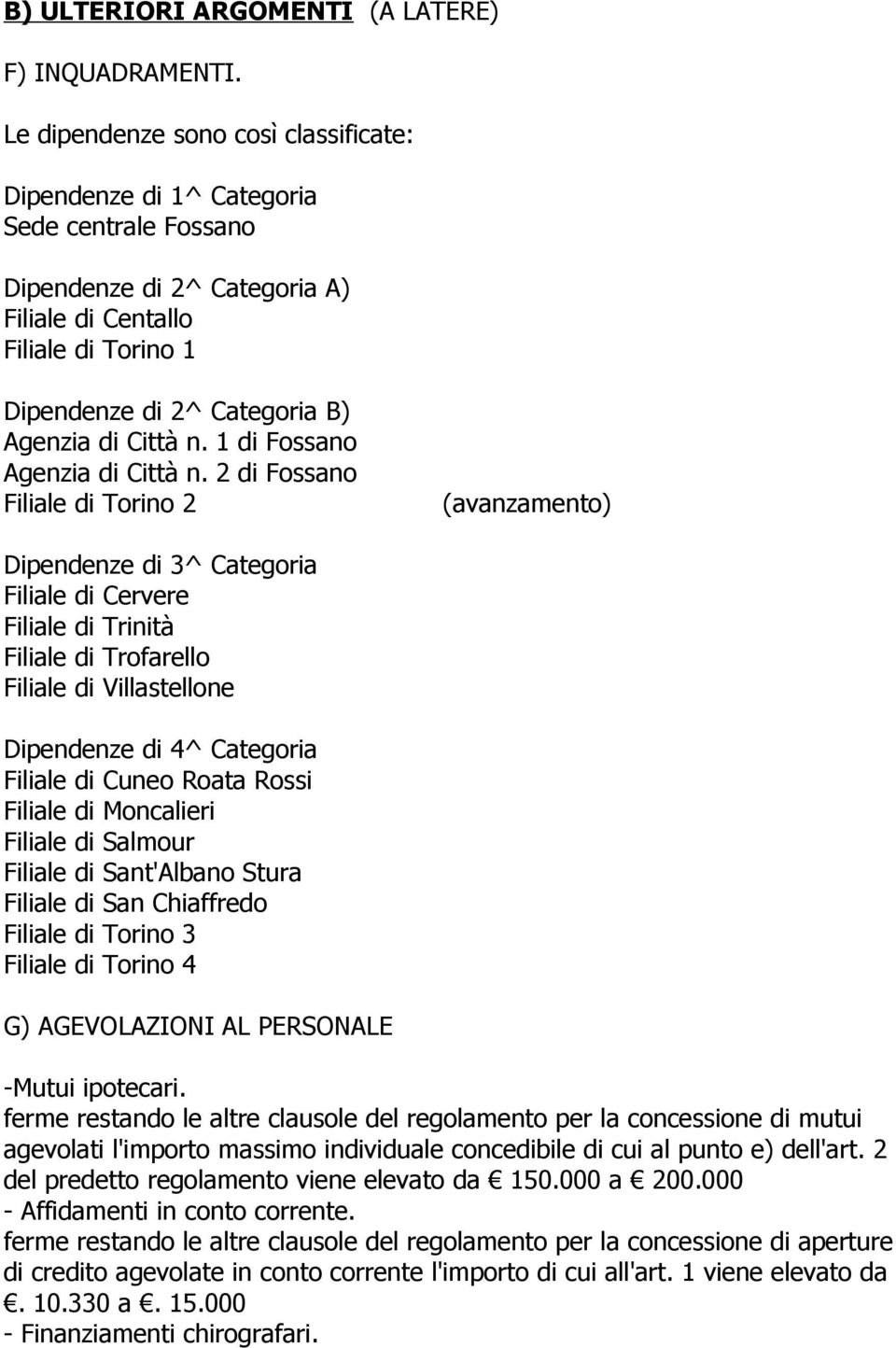 Città n. 1 di Fossano Agenzia di Città n.