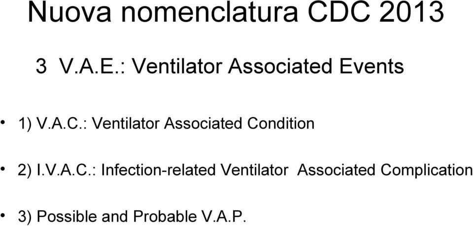 : Ventilator Associated Co