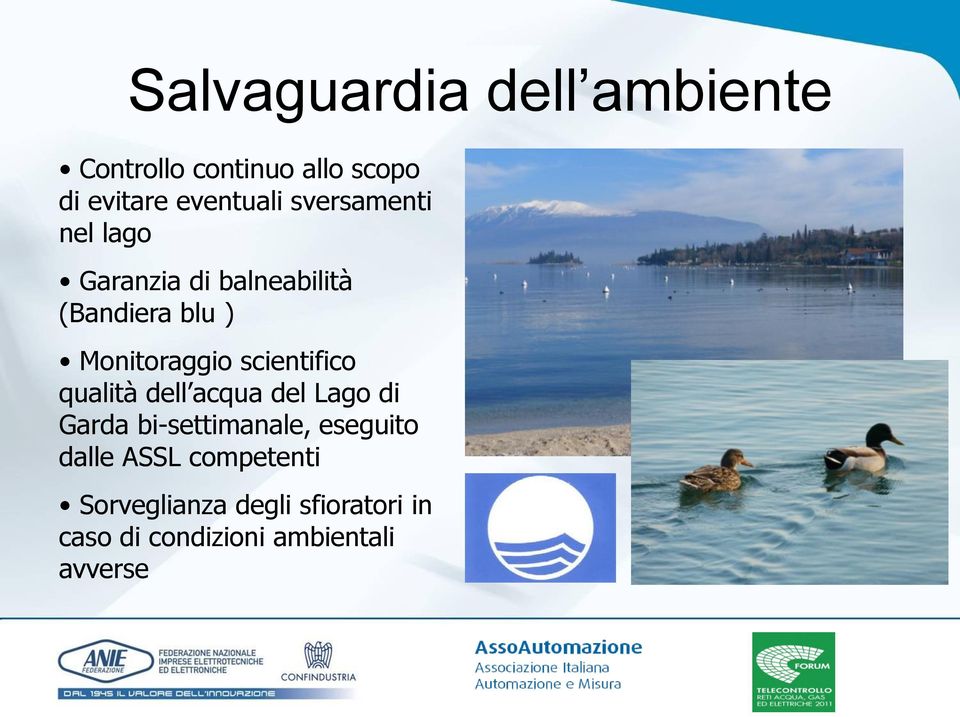 scientifico qualità dell acqua del Lago di Garda bi-settimanale, eseguito dalle