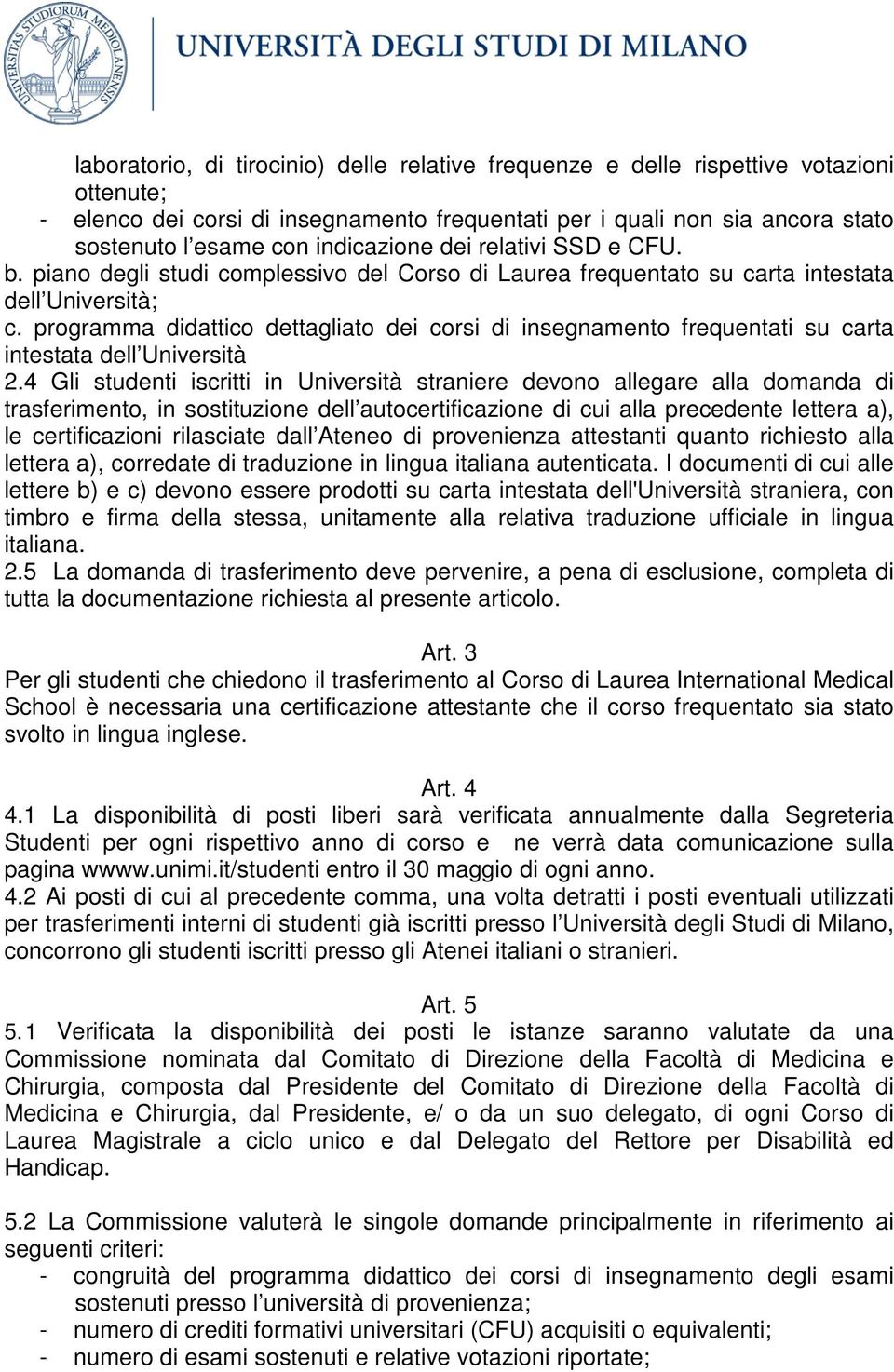 prgramma didattic dettagliat dei crsi di insegnament frequentati su carta intestata dell Università 2.