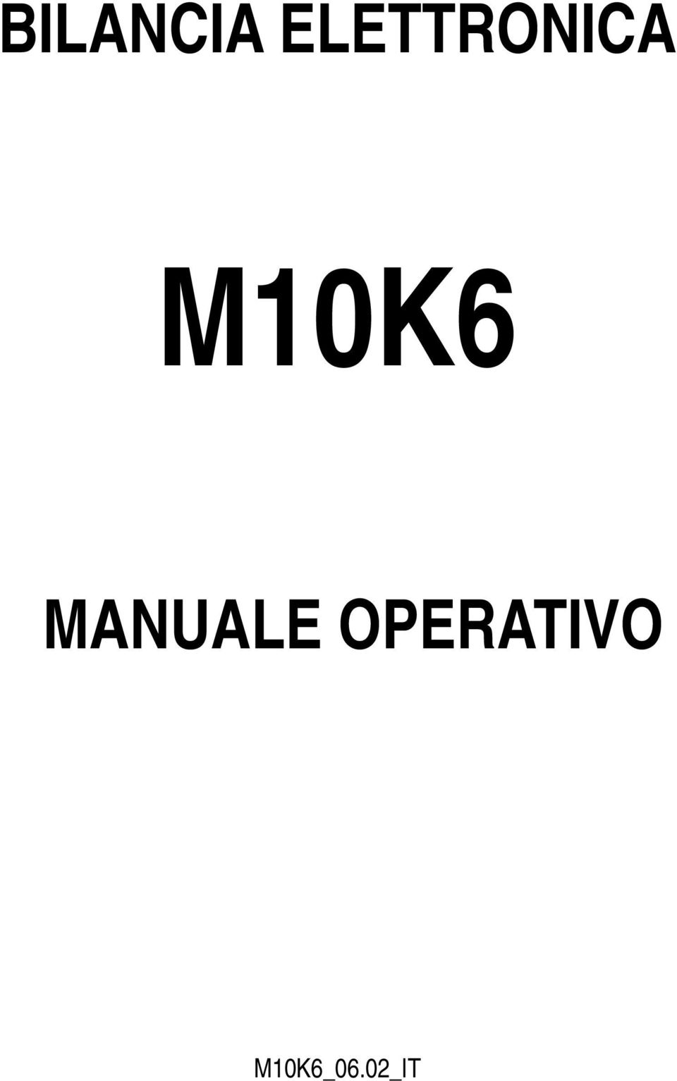 M10K6 MANUALE