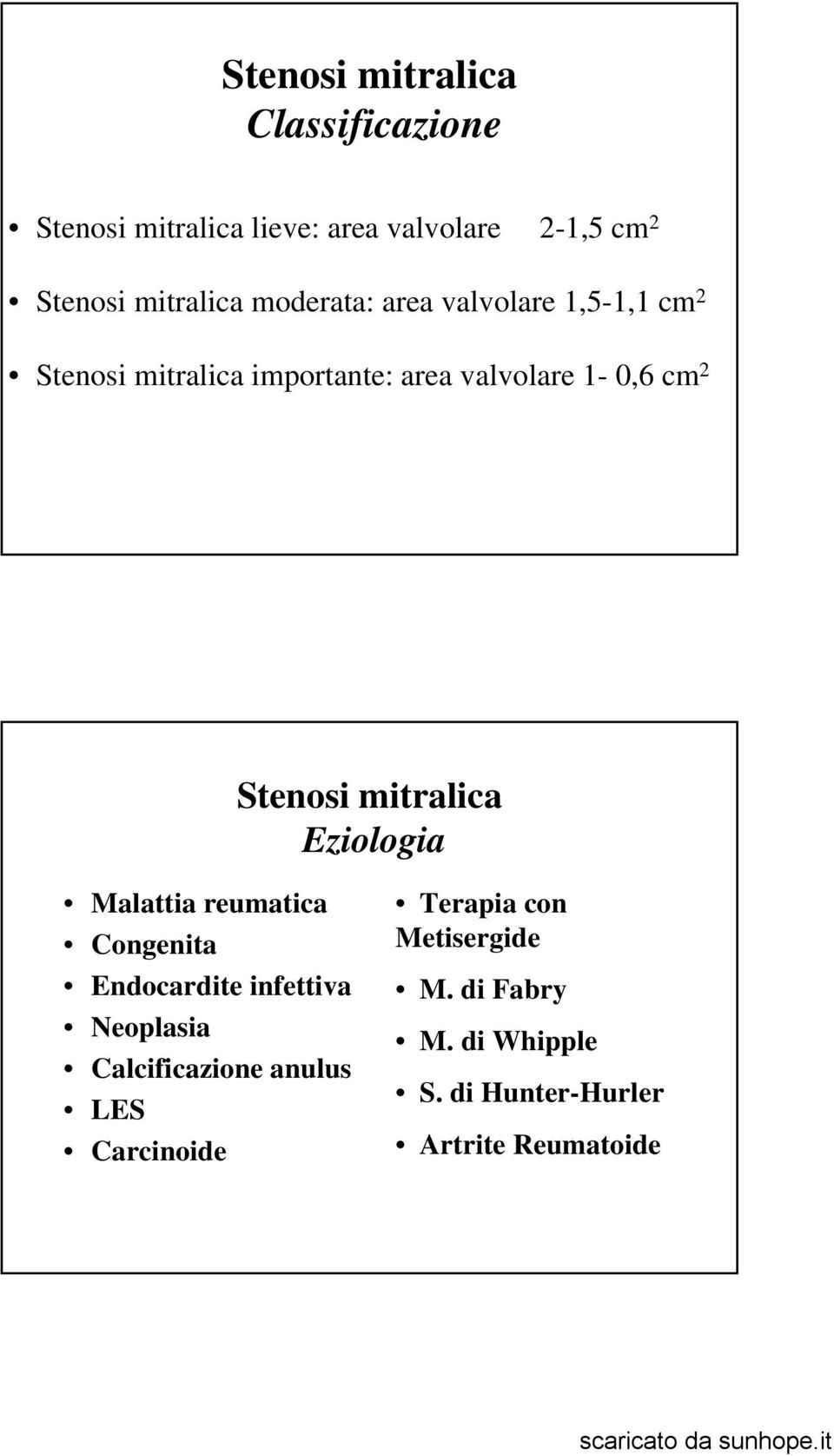 mitralica Eziologia Malattia reumatica Congenita Endocardite infettiva Neoplasia Calcificazione anulus