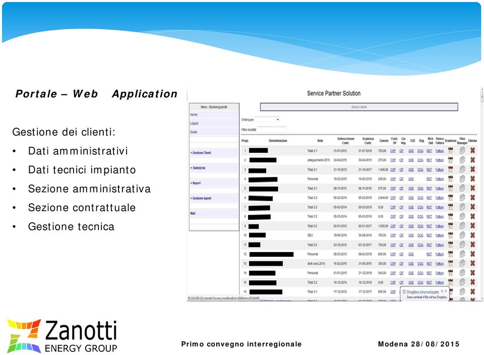 tecnici impianto Sezione