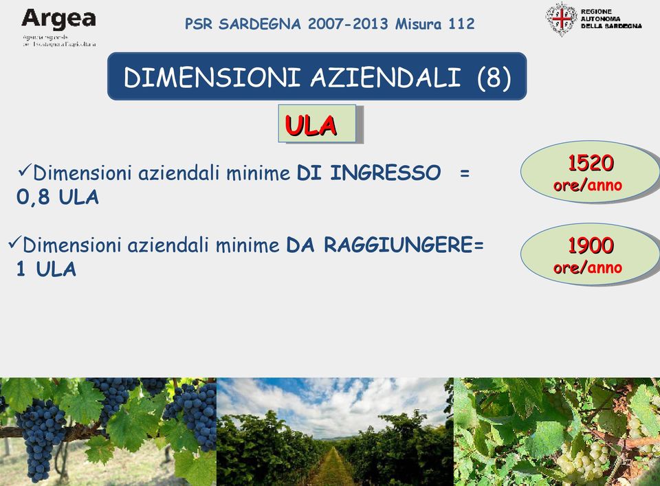 aziendali minime DA RAGGIUNGERE= 1 ULA 1520 1520