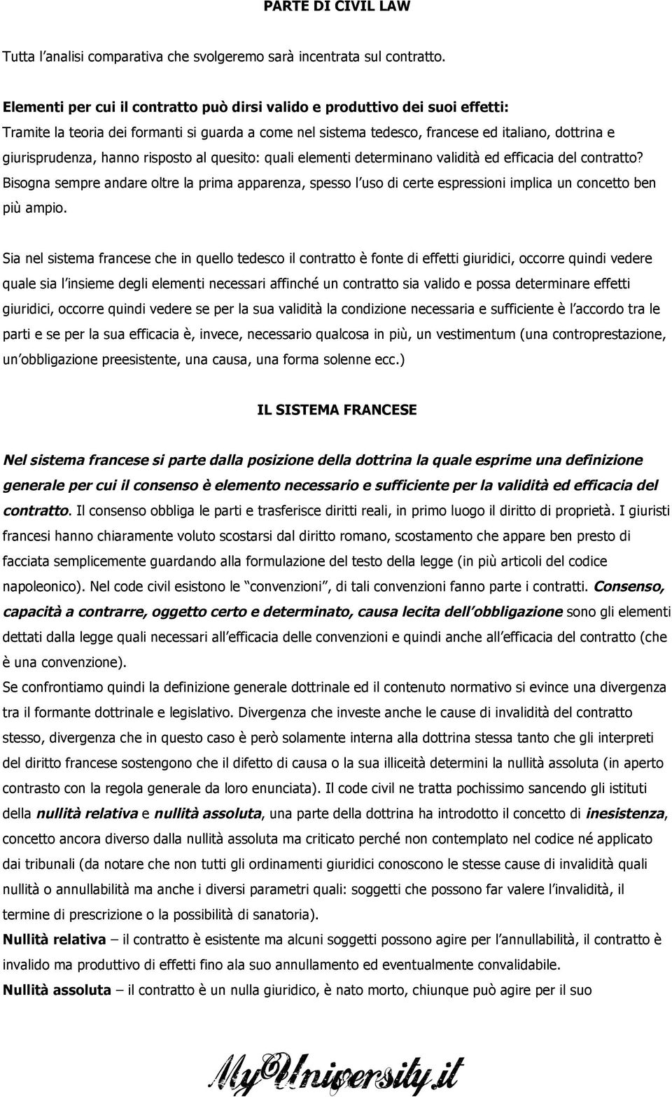 hanno risposto al quesito: quali elementi determinano validità ed efficacia del contratto?