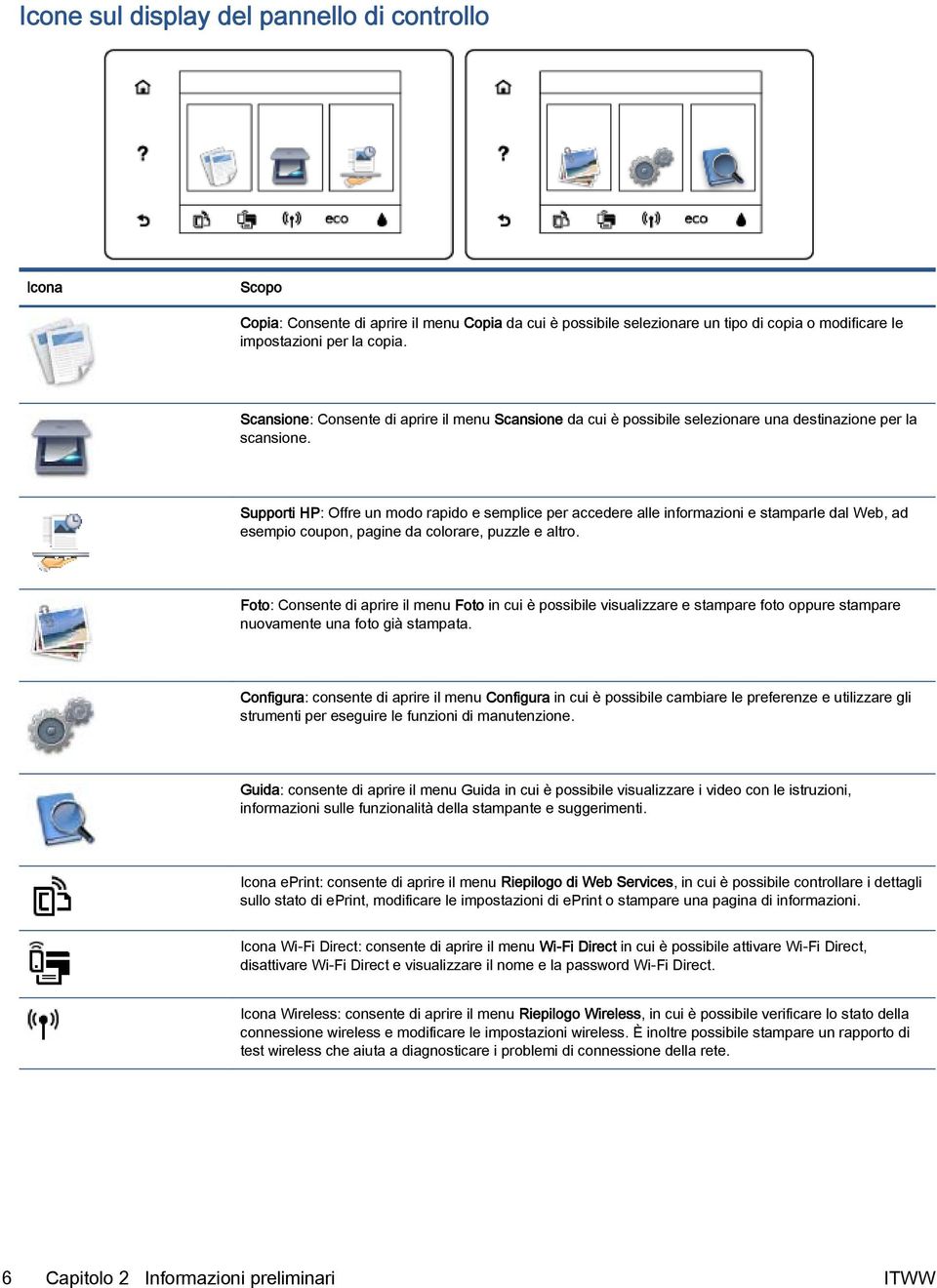 Supporti HP: Offre un modo rapido e semplice per accedere alle informazioni e stamparle dal Web, ad esempio coupon, pagine da colorare, puzzle e altro.