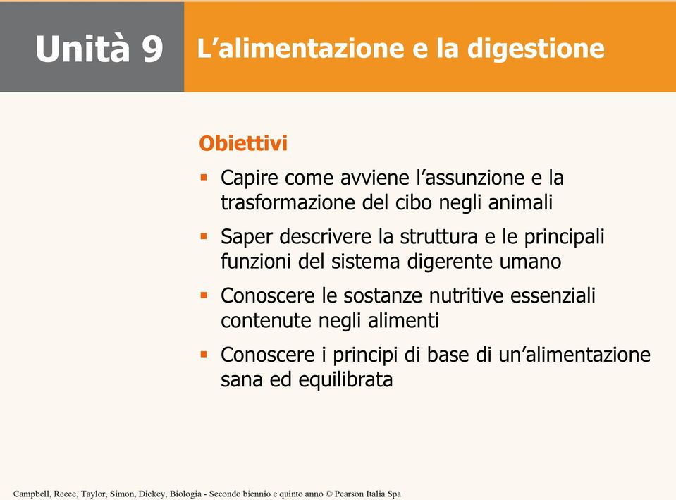 funzioni del sistema digerente umano Conoscere le sostanze nutritive essenziali