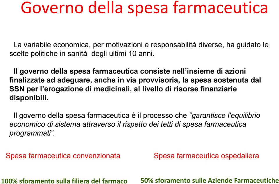 medicinali, al livello di risorse finanziarie disponibili.