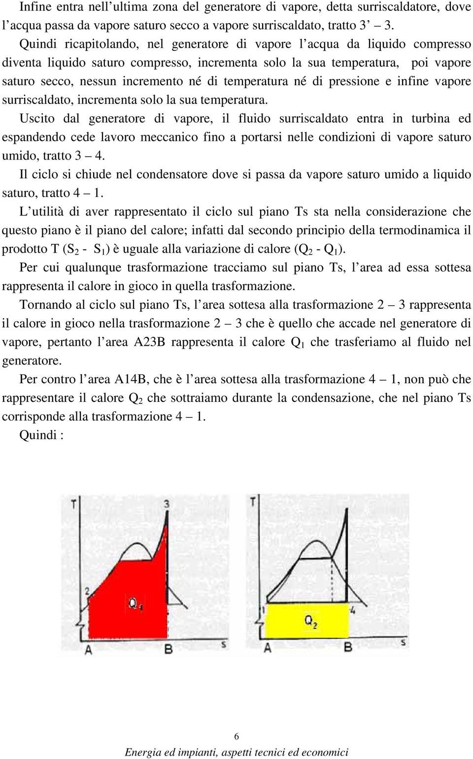 temperatura né di pressione e infine vapore surriscaldato, incrementa solo la sua temperatura.