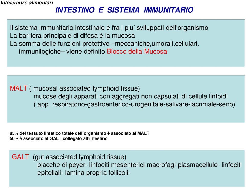 non capsulati di cellule linfoidi ( app.