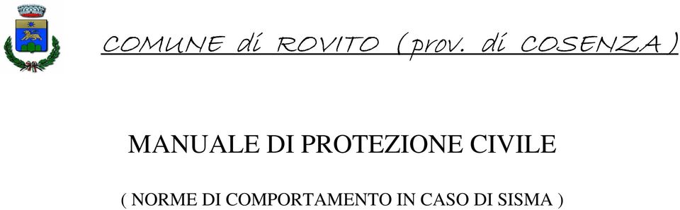 PROTEZIONE CIVILE ( NORME