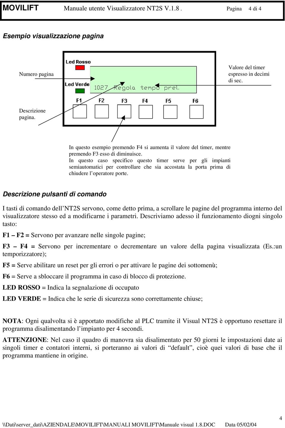 In questo caso specifico questo timer serve per gli impianti semiautomatici per controllare che sia accostata la porta prima di chiudere l operatore porte.