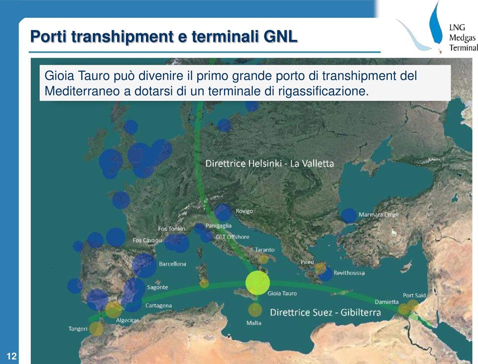 di transhipment del Mediterraneo a