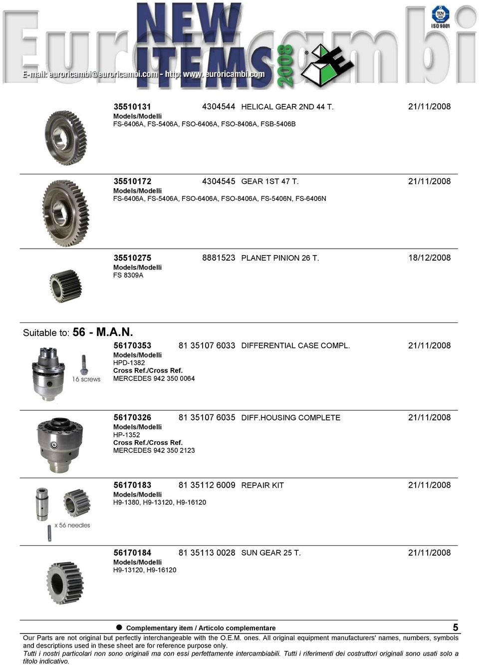 21/11/2008 HPD-1382 MERCEDES 942 350 0064 56170326 81 35107 6035 DIFF.