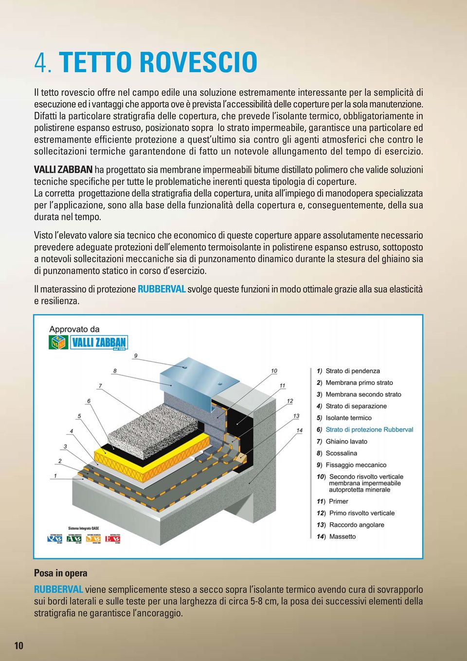 Difatti la particolare stratigrafia delle copertura, che prevede l isolante termico, obbligatoriamente in polistirene espanso estruso, posizionato sopra lo strato impermeabile, garantisce una