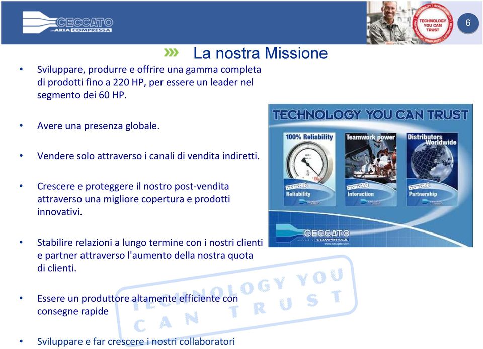 Crescere e proteggere il nostro post-vendita attraverso una migliore copertura e prodotti innovativi.