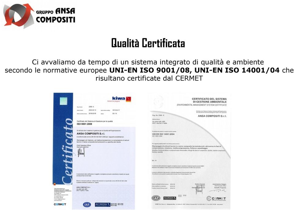 le normative europee UNI-EN ISO 9001/08, UNI-EN