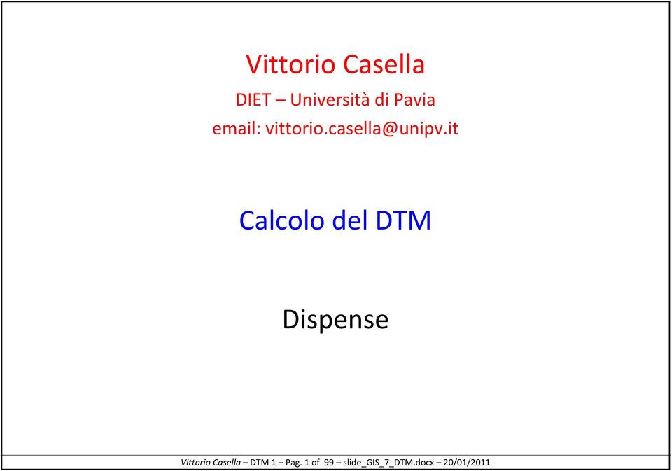 it Calcolo del DTM Dispense Vittorio