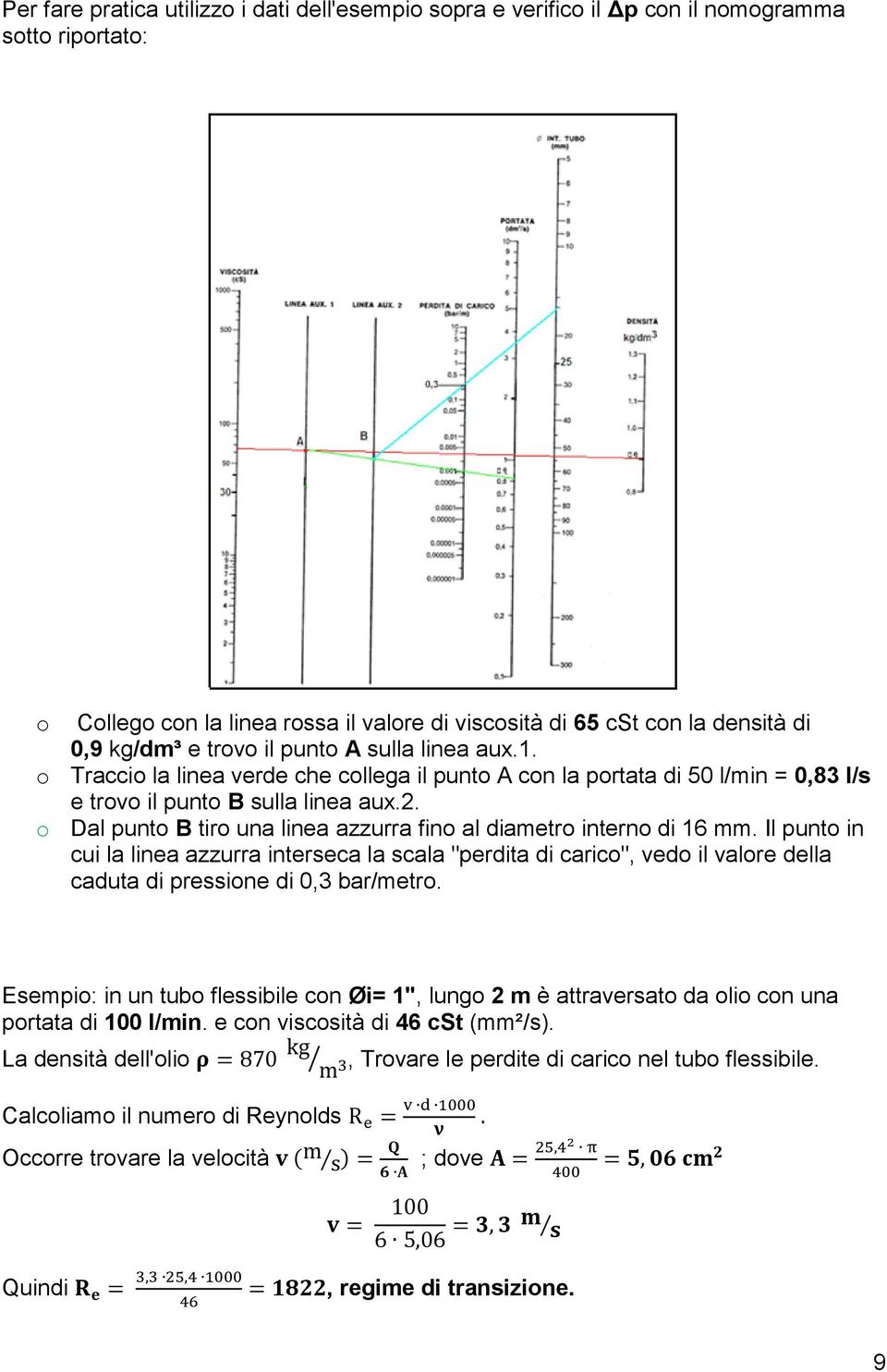 o Dal punto B tiro una linea azzurra fino al diametro interno di 16 mm.