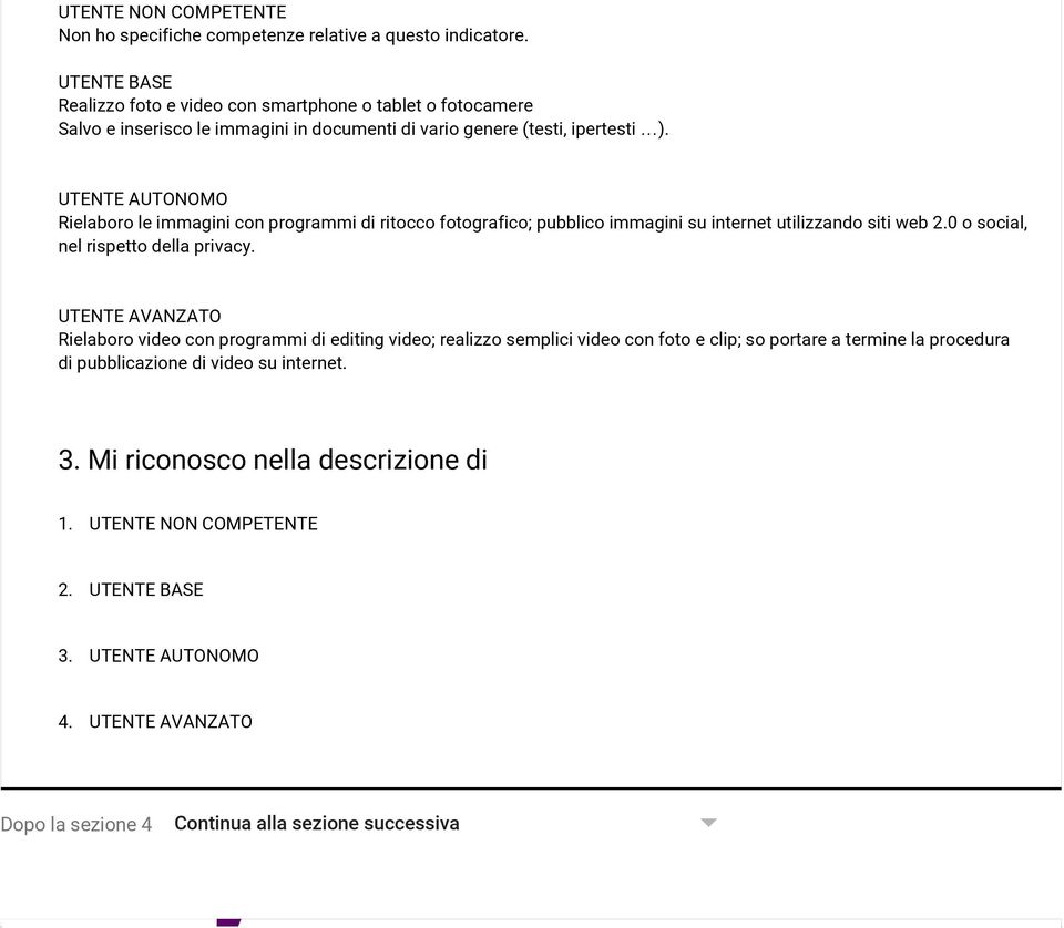 Rielaboro le immagini con programmi di ritocco fotografico; pubblico immagini su internet utilizzando siti web 2.0 o social, nel rispetto della privacy.