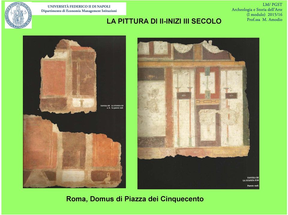 LM/ PGST Archeologia e Storia dell Arte (I modulo)