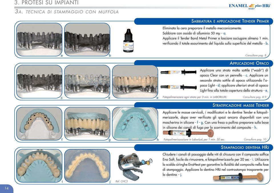 a b Consultare pag. 8 applicazione opaco Applicare uno strato molto sottile ( wash ) di opaco Clear con un pennello - c.