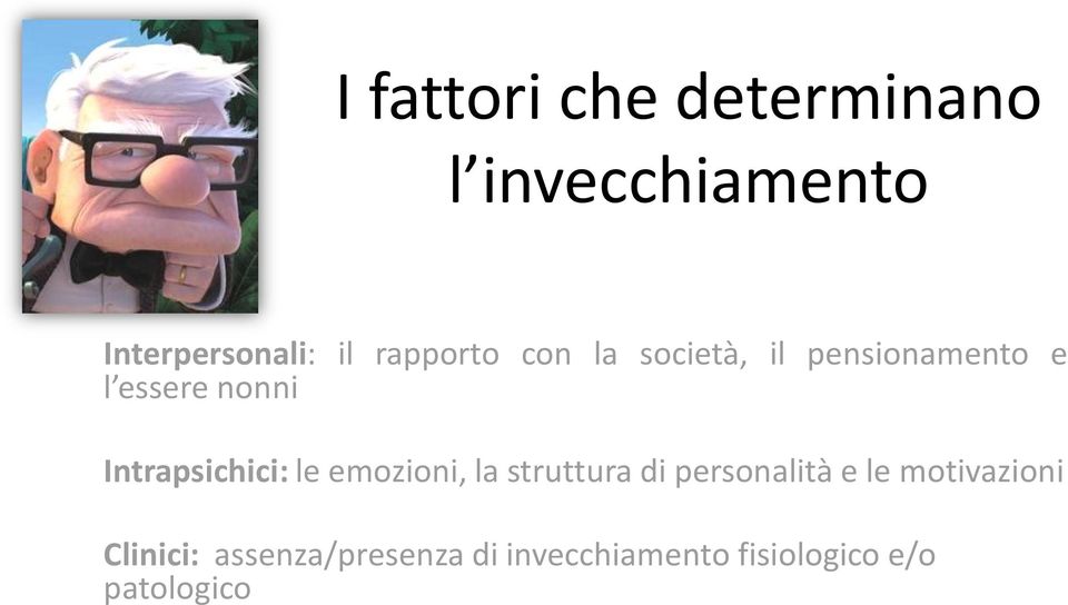 Intrapsichici: le emozioni, la struttura di personalità e le