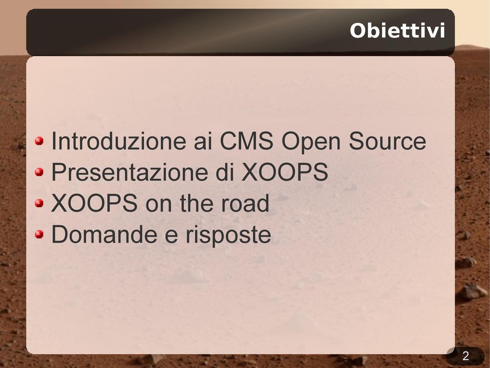 Presentazione di XOOPS