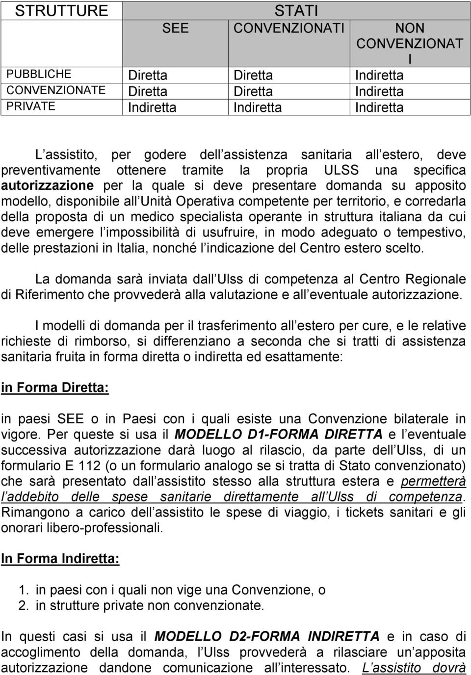 Operativa competente per territorio, e corredarla della proposta di un medico specialista operante in struttura italiana da cui deve emergere l impossibilità di usufruire, in modo adeguato o