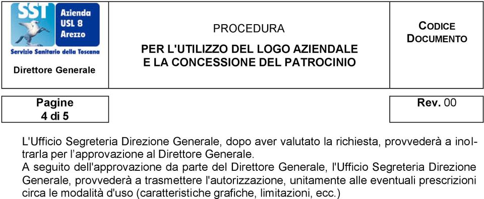 A seguito dell'approvazione da parte del Direttore Generale, l'ufficio Segreteria Direzione