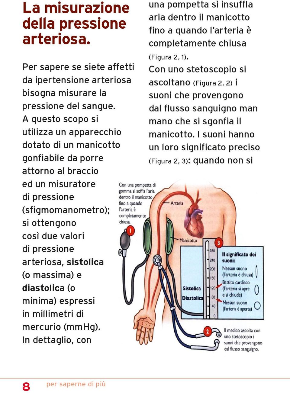 arteriosa, sistolica (o massima) e diastolica (o minima) espressi in millimetri di mercurio (mmhg).