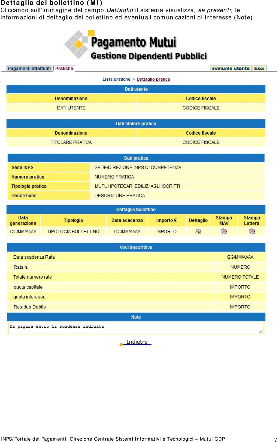 bollettino ed eventuali comunicazioni di interesse (Note).