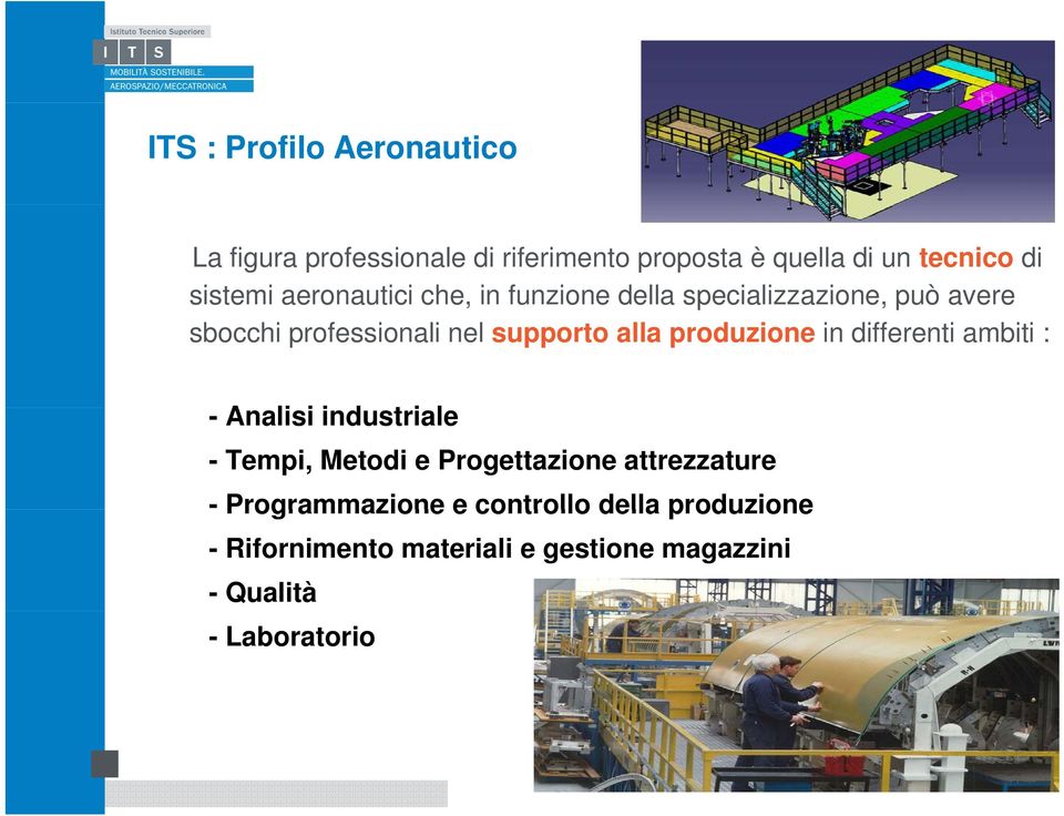 produzione in differenti ambiti : - Analisi i industriale i - Tempi, Metodi e Progettazione attrezzature -