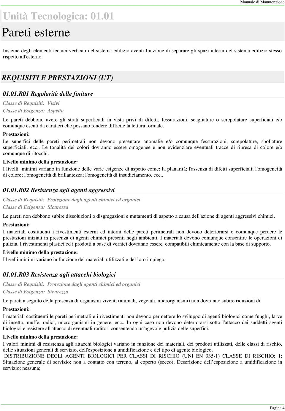 REQUISITI E PRESTAZIONI (UT) 01.