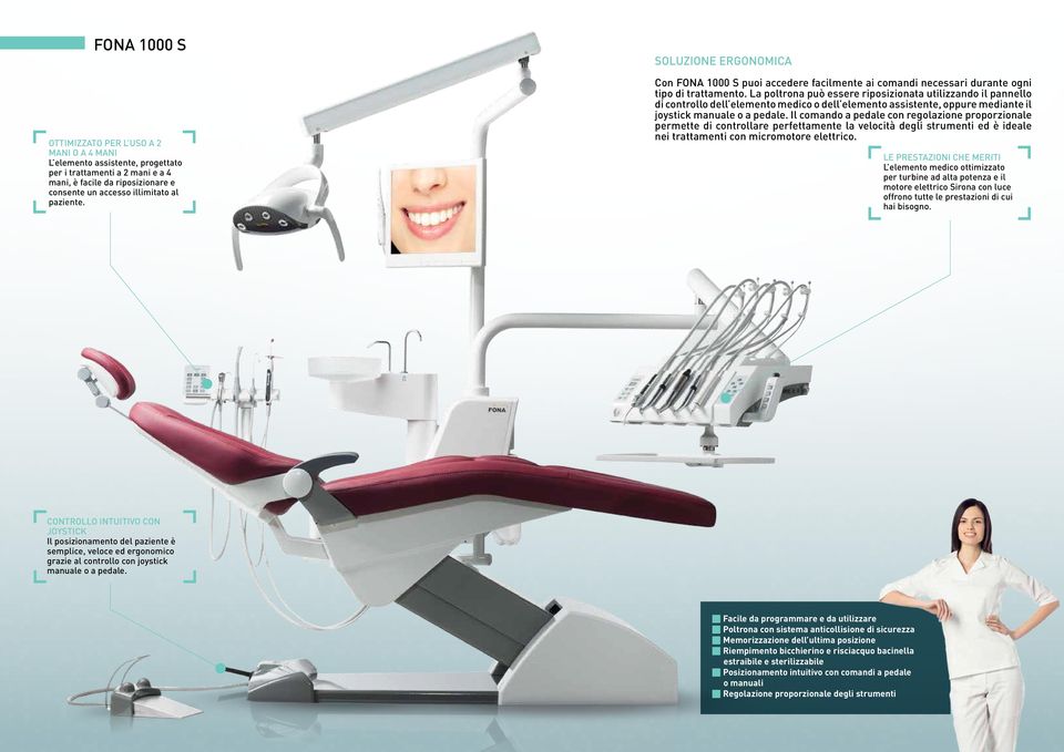 La poltrona può essere riposizionata utilizzando il pannello di controllo dell elemento medico o dell elemento assistente, oppure mediante il joystick manuale o a pedale.