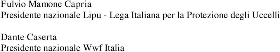 la Protezione degli Uccelli Dante