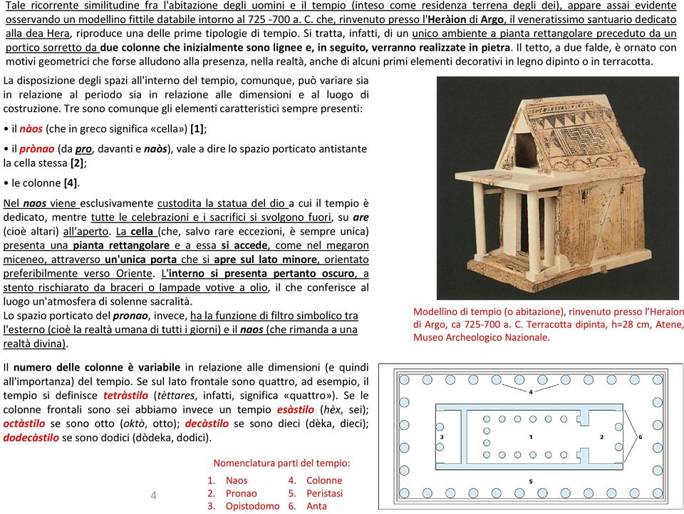 Si tratta, infatti, di un unico ambiente a pianta rettangolare preceduto da un portico sorretto da due colonne che inizialmente sono lignee e, in seguito, verranno realizzate in pietra.