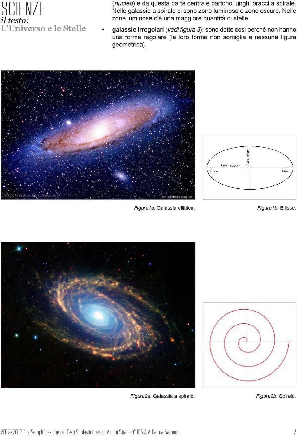 galassie irregolari (vedi figura 3): sono dette così perché non hanno una forma regolare (la loro forma non somiglia a nessuna