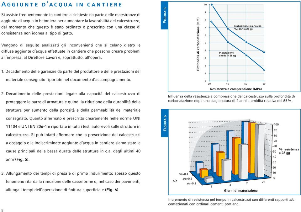 Vengono di seguito analizzati gli inconvenienti che si celano dietro le diffuse aggiunte d acqua effettuate in cantiere che possono creare problemi all impresa, al Direttore Lavori e, soprattutto,