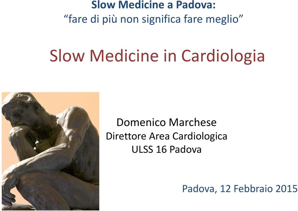 Cardiologia Domenico Marchese Direttore