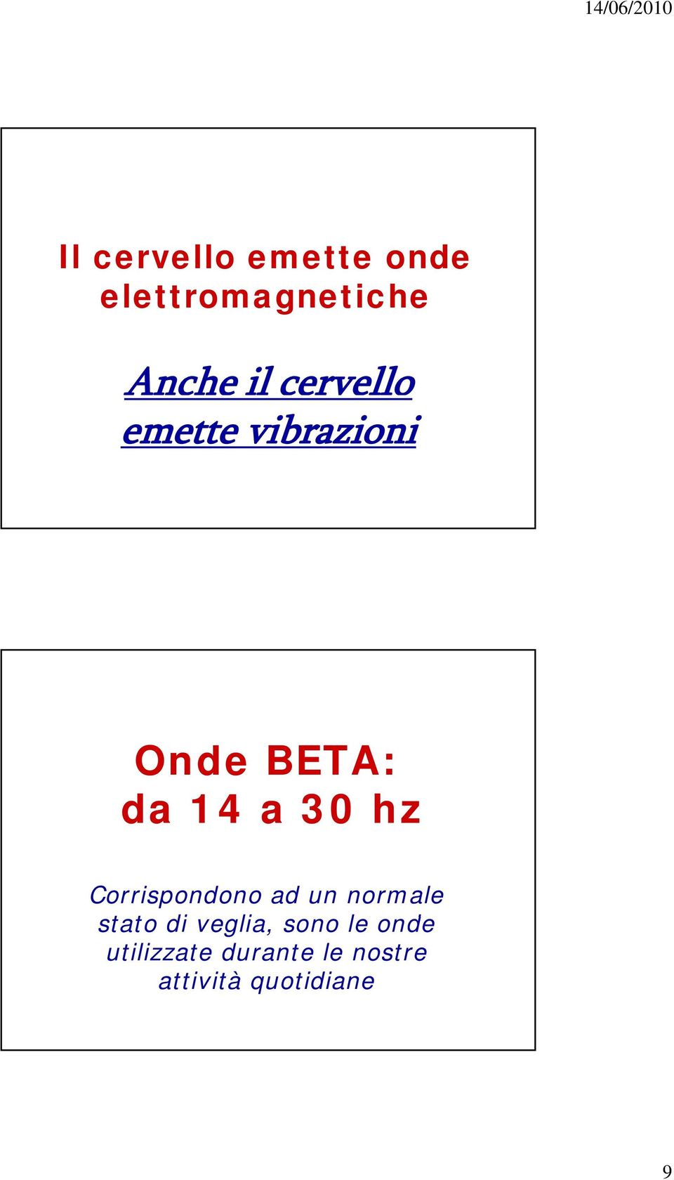 Corrispondono ad un normale stato t di veglia, sono