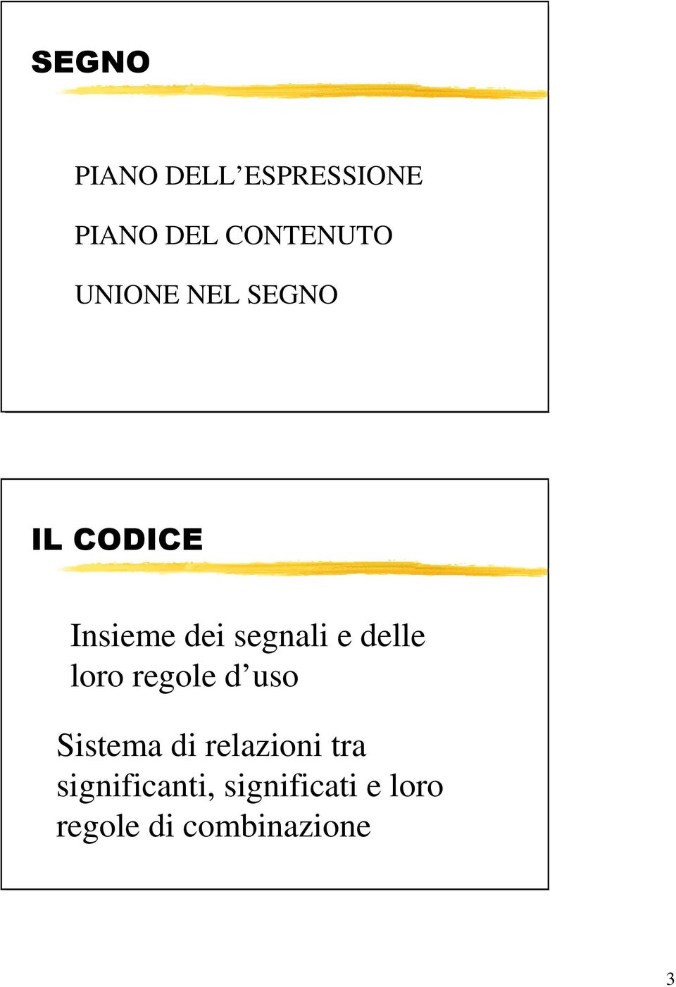 delle loro regole d uso Sistema di relazioni tra