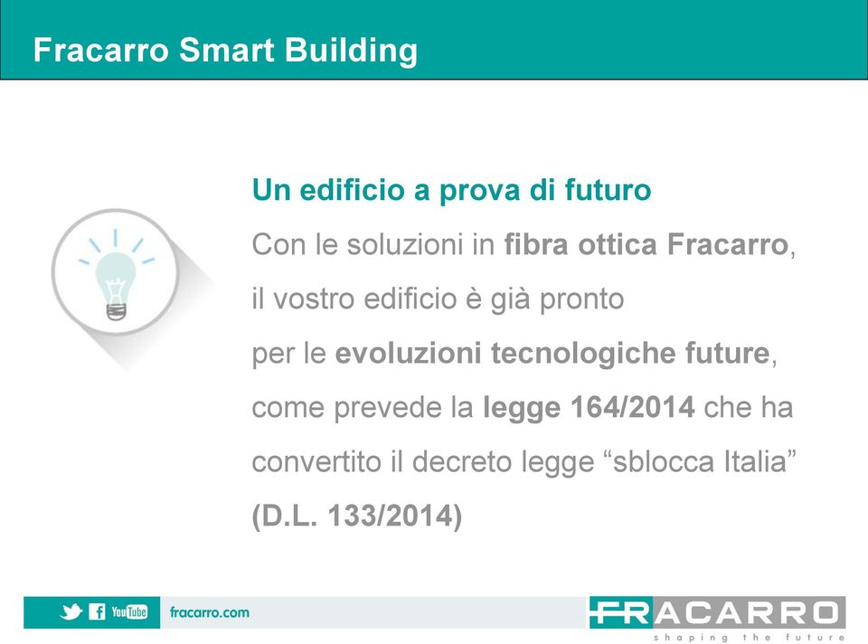 pronto per le evoluzioni tecnologiche future, come prevede la