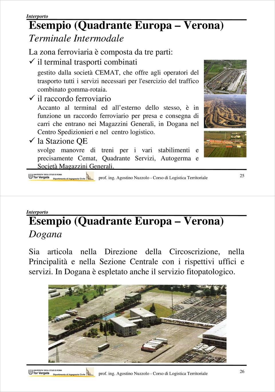 il raccordo ferroviario Accanto al terminal ed all esterno dello stesso, è in funzione un raccordo ferroviario per presa e consegna di carri che entrano nei Magazzini Generali, in Dogana nel Centro