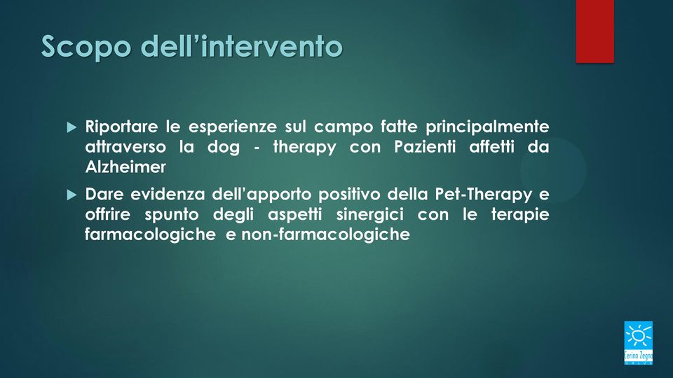 Alzheimer Dare evidenza dell apporto positivo della Pet-Therapy e