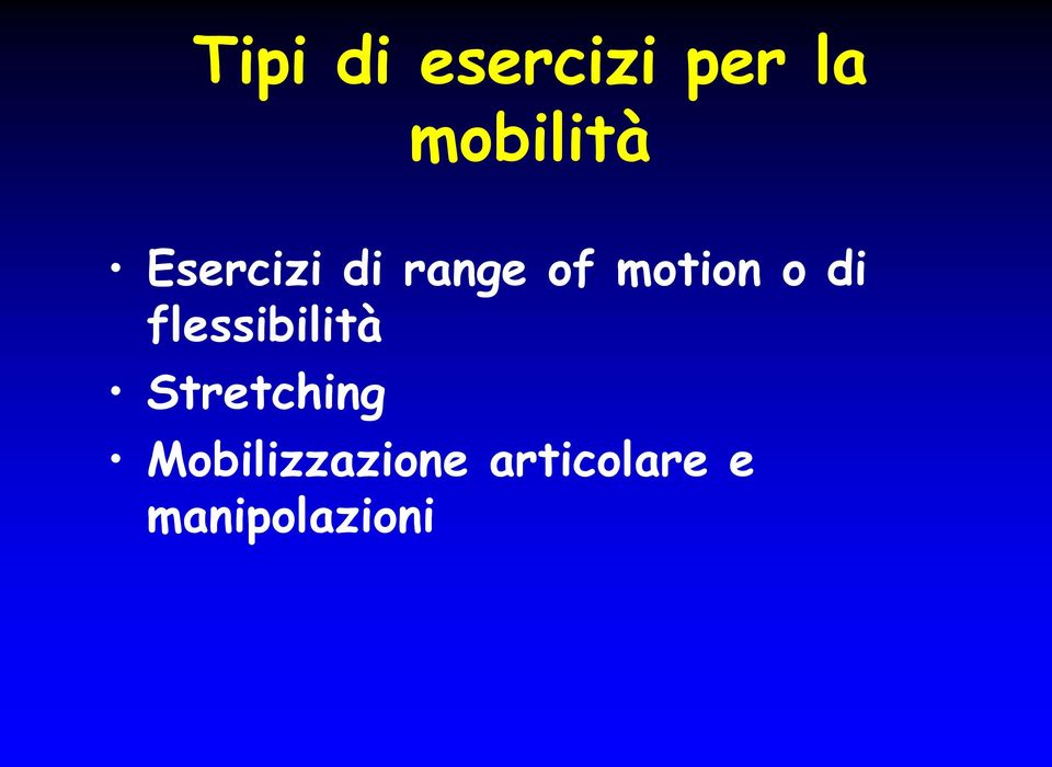 flessibilità Stretching