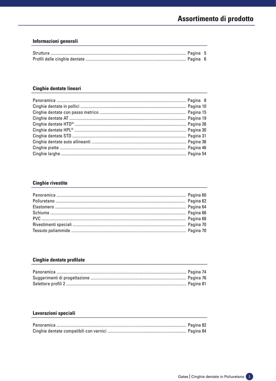 .. Pagina 31 Cinghie dentate auto allineanti... Pagina 36 Cinghie piatte... Pagina 46 Cinghie larghe... Pagina 54 Cinghie rivestite Panoramica... Pagina 60 Poliuretano... Pagina 62 Elastomero.